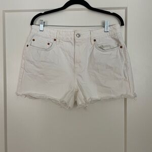 All Saints White Denim Shorts